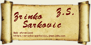 Zrinko Šarković vizit kartica